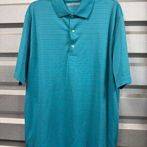 Greg-norman-collection Men's Blue and Green Polo-shirts